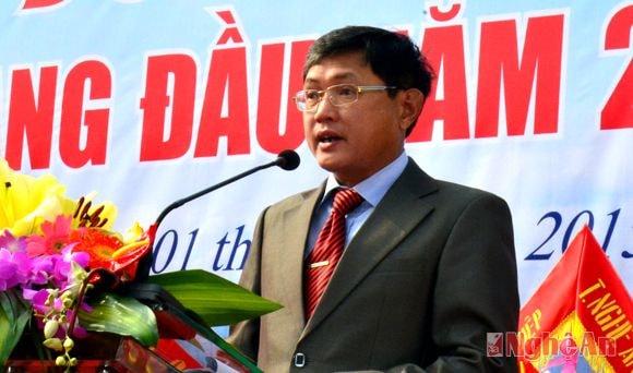 Lãnh đạo Cảng Nghệ Tĩnh phát biểu