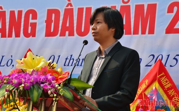 Đại diện hãng tàu Nhật Việt phát biểu tại buổi lễ