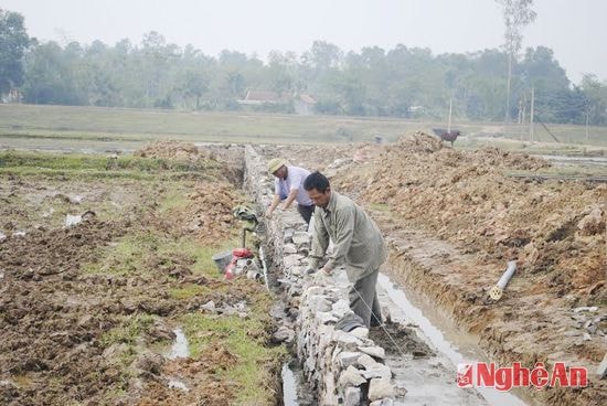 Nam Thành đang đẩy nhanh tiến độ kiên cố hóa kênh mương