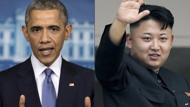 Tổng thống Obama (trái) và Chủ tịch Triều Tiên Kim Jong-un.  Nguồn: BBC