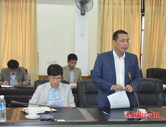 Lãnh đạo sở GTVT báo cáo tình hình thực hiện
