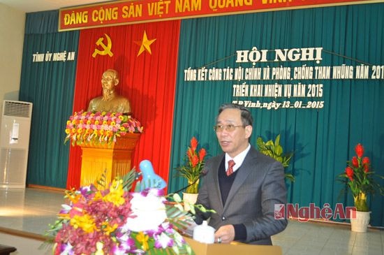 Đồng chí Trần Hồng Châu - Phó Bí thư Thường trực kết luận hội nghị