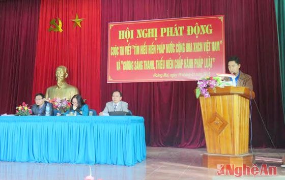 Bí thư Thị đoàn Hoàng Mai phát động cuộc thi Gương sáng thanh niên