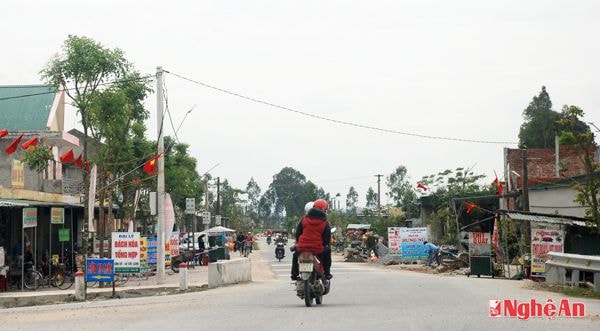 Một góc xã Hưng Tiến (Hưng Nguyên).