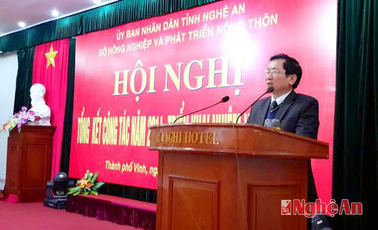 Đ/c Đinh Viết Hồng- phó chủ tịch UBND tỉnh phát biểu chỉ đạo hội nghị
