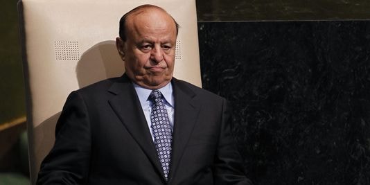 Tổng thống Abd Rabbo Mansour Hadi, người vừa tuyên bố từ chức hôm 22 tháng 1. Ảnh: AP/Jason DeCrow.