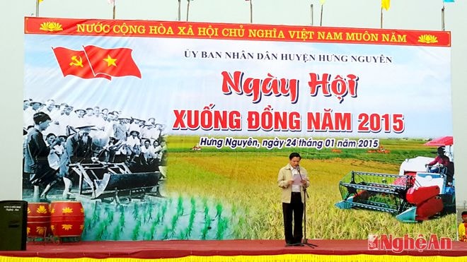 Hồ Ngọc Sỹ- giám đốc Sở NN&PTNT phát biểu tại buổi lễ