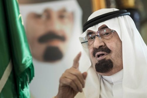 Quốc vương Saudi Arabia Abdullah tại tư dinh ở Jeddah tháng 6/2014.