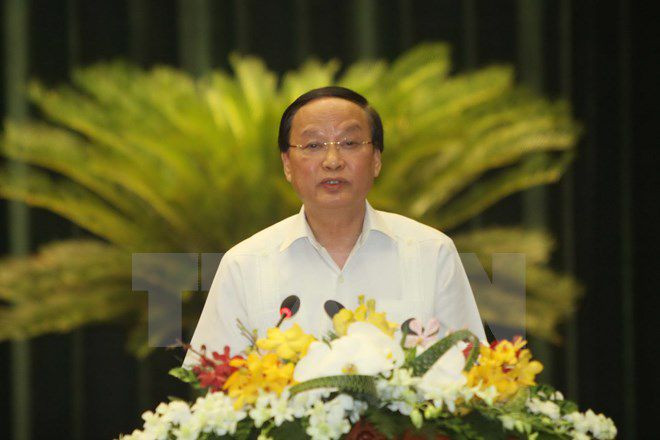 Ông Tô Huy Rứa, Ủy viên Bộ Chính trị, Bí thư Trung ương Đảng, Trưởng ban Tổ chức Trung ương. Ảnh: TTXVN