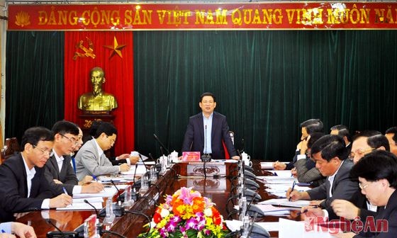 Đồng chí Hồ Đức Phớc kết luận tại buổi làm việc