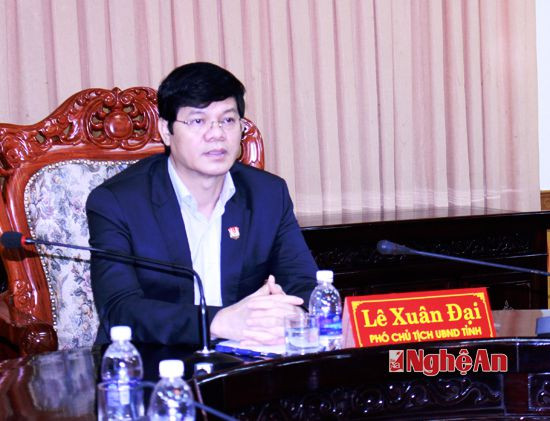 Đồng chí Lê Xuân Đại chỉ đạo điểm cầu tại Nghệ An