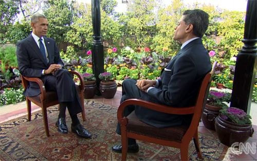 Tổng thống Obama trả lời phỏng vấn CNN (ảnh chụp màn hình)