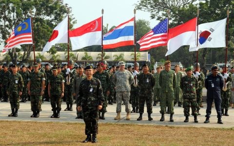 Các nước tham gia cuộc tập trận Hổ mang Vàng của Thái Lan năm 2014 (Ảnh Bangkok Post)