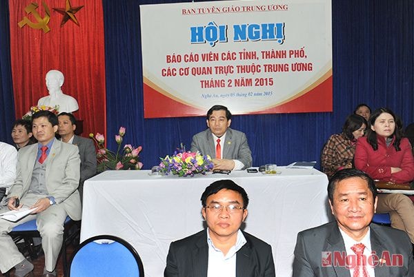 Đồng chí Bùi Đình Sâm chủ trì tại điểm cầu Nghệ An