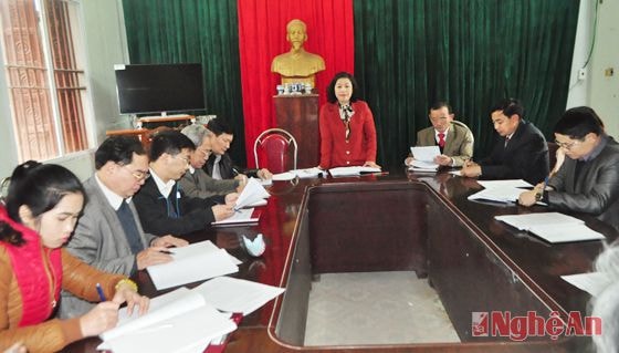 Phó trưởng ban Văn hóa - Xã hội HĐND tỉnh Tôn Thị Cẩm Hà phát biểu tại cuộc giám sát