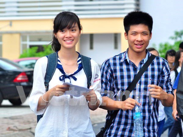 Thí sinh dự thi đại học năm 2014. (Ảnh: Xuân Mai/Vietnam+)