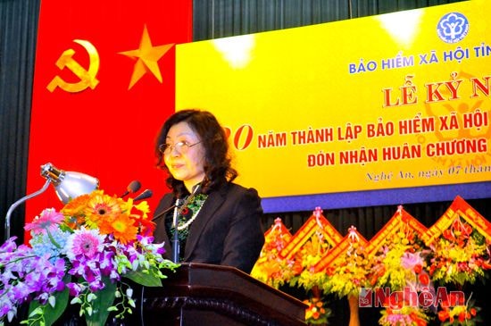 Thứ trưởng Nguyễn Thị Minh phát biểu
