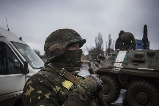 Quân nhân Ukraina tại Donetsk ngày 3/2.