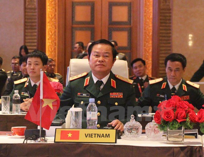 Thượng tướng Đỗ Bá Tỵ, Tổng Tham mưu trưởng Quân đội Nhân dân Việt Nam tại ACDFIM-12. Ảnh: Vietnam+