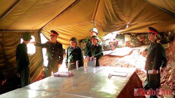 Lãnh đạo BCH Quân sự tỉnh kiểm tra thực tế tại hầm chỉ huy