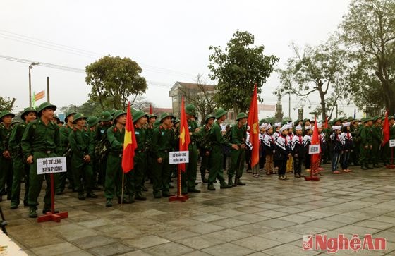Toàn cảnh buổi lễ giao nhận quân