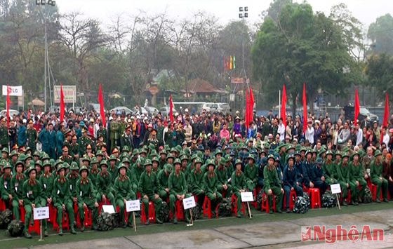 Toàn cảnh buổi lễ giao nhận quân