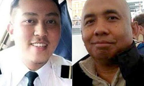 Cơ trưởng chuyến bay MH370 Zaharie Ahmad Shah (phải) và cơ phó Fariq Abdul Hamid 