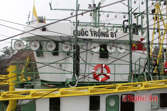 Tàu cá của ông Nguyễn Quốc Trọng có công suất 650 CV