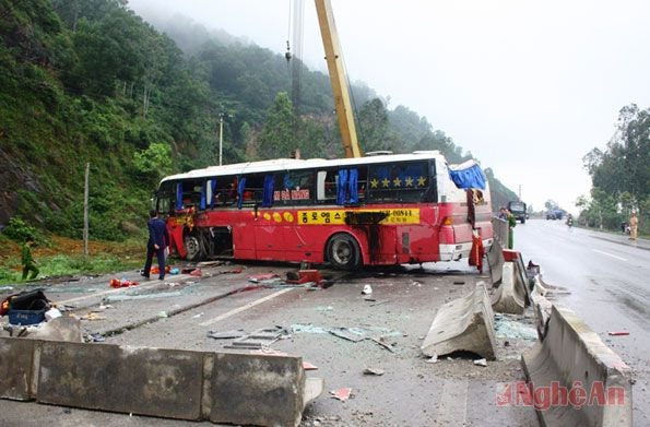 Hiện trường vụ tai nạn. Ảnh: Nam Đường