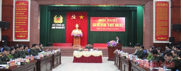 Đồng chí Hoàng Viết Đường phát biểu tại Hội nghị.