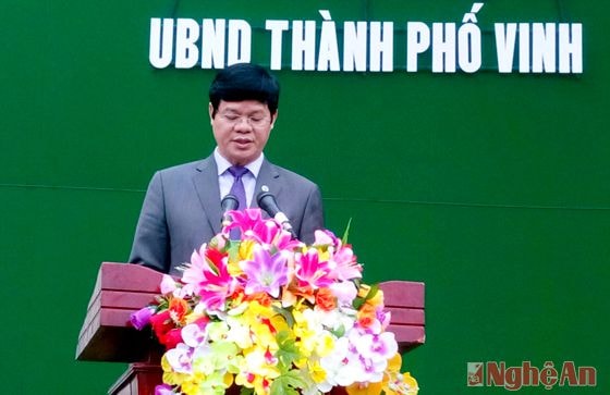 Đồng chí Lê Xuân Đại phát biểu chỉ đạo tại buổi lễ.