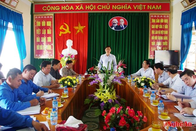  Ban chỉ đạo 1237 Quân khu 4 làm việc với Đội quy tập Nghệ An.