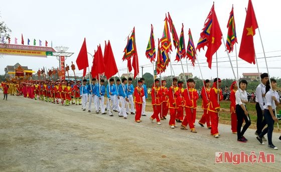 Lễ rước trong Lễ hội Đền Thượng năm 2015. Ảnh: Hồ Ngọc Quý
