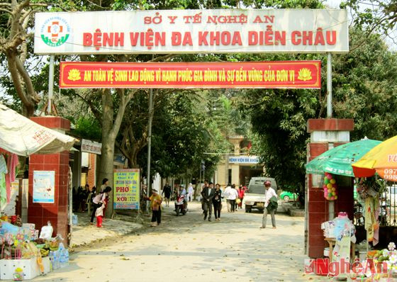 Bệnh viện Đa khoa Diễn Châu nơi em Phan Thị Trang được tiếp nhận