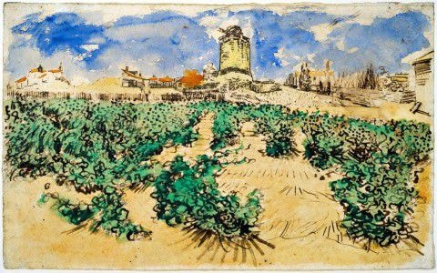Bức tranh phong cảnh Le Moulin d’Alphonse, được Van Gogh vẽ vào năm 1888