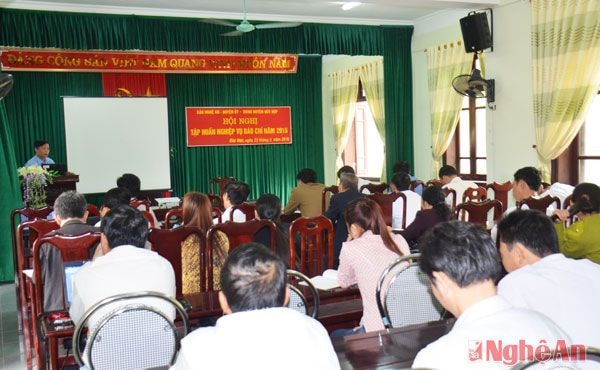 Toàn cảnh Hội nghị tập huấn cộng tác viên tại huyện Quỳ Hợp