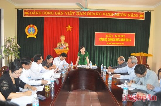 Toản cảnh buổi làm việc, giám sát của Ban pháp chế HĐND tỉnh tại Tòa án Yên Thành