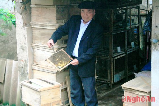 Ông Nguyễn Văn Hữu đang kiểm tra cầu mật của gia đình