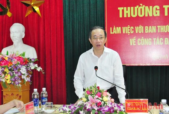 Đồng chí Trần Hồng Châu kết luận tại cuộc làm việc