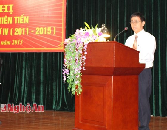 Chi cục trưởng Chi cục Thuế Đô  Lương phát biểu tham luận.