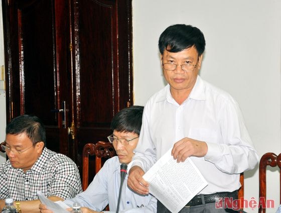 Đại diện lãnh đạo Sở nông Nghiệp và PTNT tỉnh phát biểu