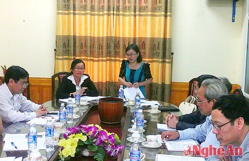 Đồng chí Thái Thị An Chung kết luận buổi làm việc
