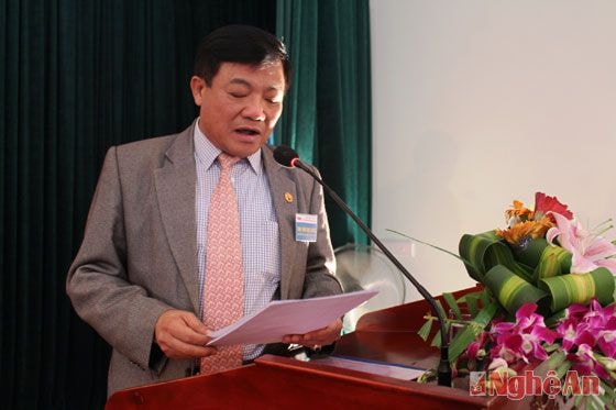 Đồng chí Võ Viết Thanh, Bí thư Thành ủy Vinh phát biểu chỉ đạo đại hội