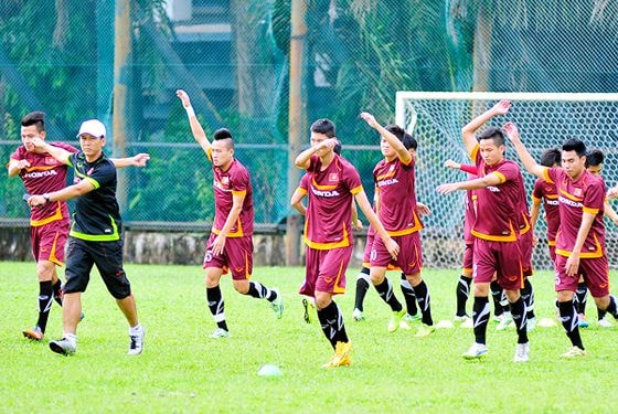 Đội tuyển U23 Việt Nam tập luyện tại Malaysia. Ảnh internet