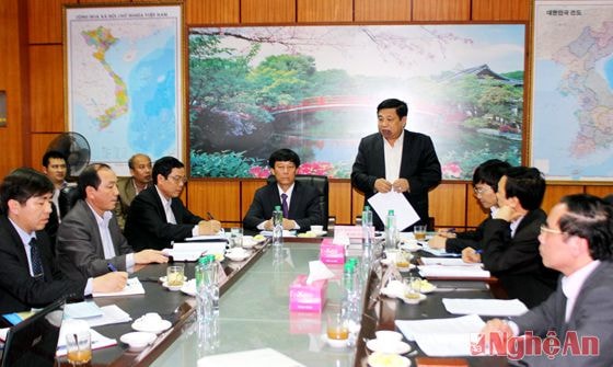 Đồng chí Nguyễn Xuân Đường kết luận tại buổi làm việc