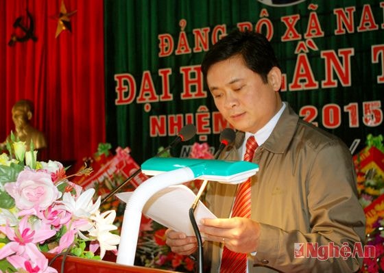 Đồng chí  Thái Thanh Quý phát biểu tại đại hội
