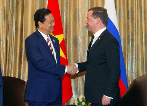  Thủ tướng Nguyễn Tấn Dũng và Thủ tướng Nga Medvedev. Ảnh VGP 
