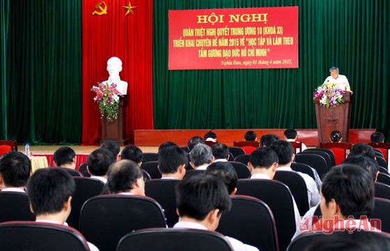 Toàn cảnh hội nghị học tập, quán triệt