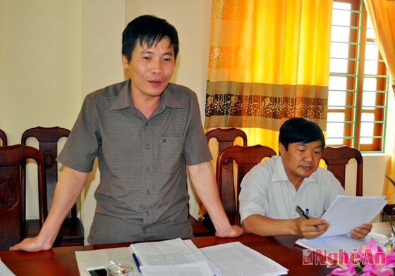 Đồng chí Nguyễn Trọng Hiệp - Trưởng Ban Tuyên giáo Huyện ủy đề nghị Báo Nghệ An tiếp tục đồng hành để làm tốt công tác tư tưởng trên địa bàn