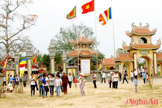 Toàn cảnh chùa Chí Linh (Xuân Thành - Yên Thành).Ảnh: hồ các